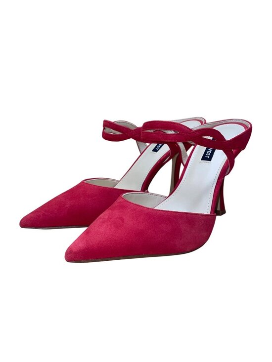 Nine West Women’s Medium Red Suede & Leather Sing Pointed Toe Heels Size 8.5M - Picture 3 of 10
